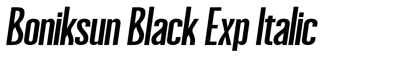 Boniksun Black Exp Italic